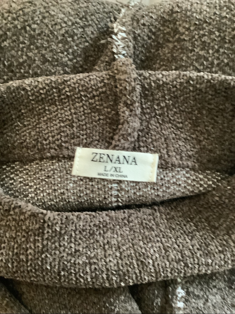 Women's Brown Oversized Chenille Raw Hem Sweater - Picture 5 of 5